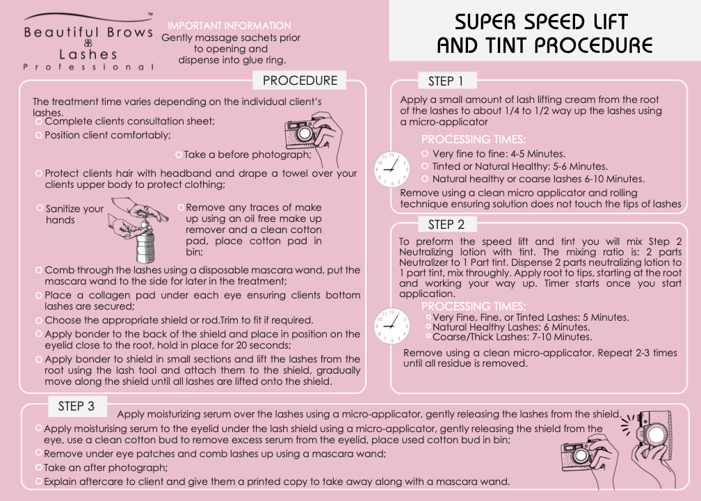 Brow/ Lash bomb super speed lift & tint
